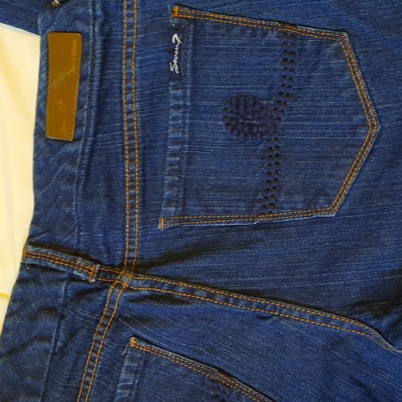 Seven7 Women's Boot Cut Jeans - Dark Blue - Picture 4 of 4